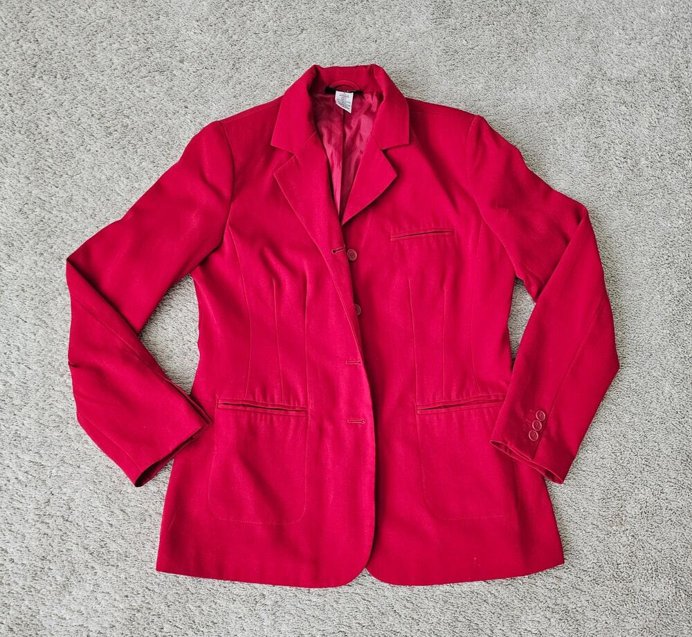 Metrostyle Blazer Womens Size 6 Holiday Red